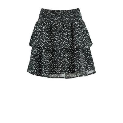 CoolCat Junior rok Ruby met all over print zwart/wit