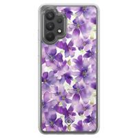 Samsung Galaxy A32 4G  hybride hoesje - Floral violet