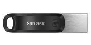 SanDisk iXpand™ Flash Drive Go USB-stick smartphone/tablet Zwart, Zilver 64 GB USB 3.2 Gen 1 (USB 3.0), Apple Lightning