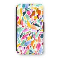 Watercolor Brushstrokes: iPhone X Flip Hoesje - thumbnail