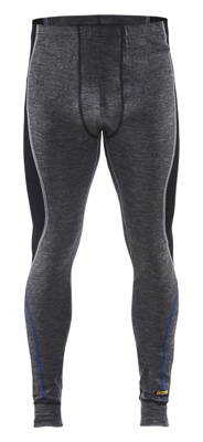 Blåkläder Lange onderbroek 100% merino WARM 18491732 | Medium Grijs/Zwart | Maat XS - 7330509423479
