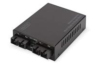DIGITUS Media Converter - Multimode/Singlemode - Gbit Ethernet - SC naar SC - 850nm / 1310nm golflengte - zwart