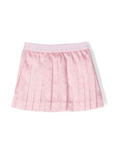 Versace Kids jupe plissée en tulle à taille Greca - Rose