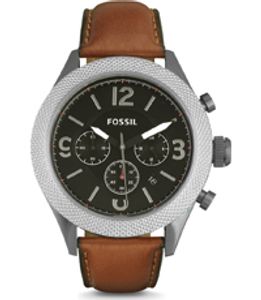 Horlogeband Fossil BQ2236 Leder Bruin 22mm