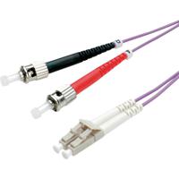 VALUE F.O. kabel 50/125µm OM4, LC/ST, violet, 10 m