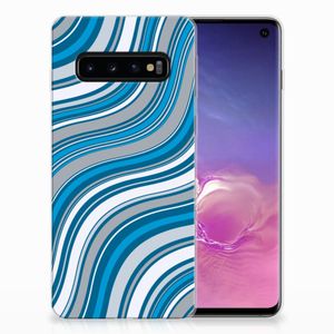 Samsung Galaxy S10 TPU bumper Waves Blue