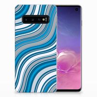 Samsung Galaxy S10 TPU bumper Waves Blue