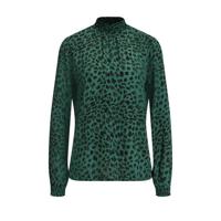WE Fashion top met all over print donkergroen/groen/zwart