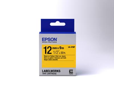 Epson Pastel Tape - LK-4YBP Pastel Blk/Yell 12/9