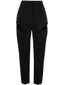 Alexander McQueen pantalon de tailleur à découpes - Noir