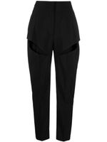 Alexander McQueen pantalon de tailleur à découpes - Noir - thumbnail