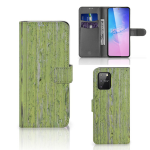 Samsung S10 Lite Book Style Case Green Wood