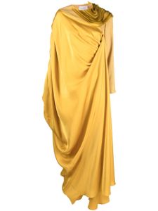 Gaby Charbachy robe asymétrique à design drapé - Jaune