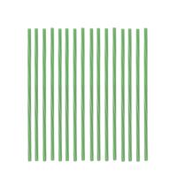 Herbruikbare rietjes - 50x - Groen/wit - Kunststof - 22 cm