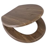 Toiletbril AWD Softclose Toiletzitting 43.4x37.3cm MDF Bruin