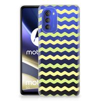 Motorola Moto G51 5G TPU bumper Waves Yellow - thumbnail