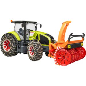 Claas Axion 950 met sneeuwkettingen en sneeuwblazer Modelvoertuig