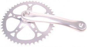 Hzb Kettingwiel/crankset alu 46 tands 170 mm 1/8 3/32 zilver