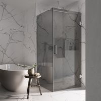 Saniclear Modern Talpa rookglas douchecabine 120x90cm met 90cm deur anti-kalk chroom - thumbnail