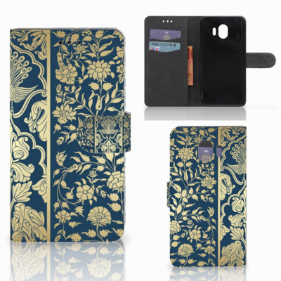 Samsung Galaxy J4 2018 Hoesje Beige Flowers