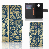 Samsung Galaxy J4 2018 Hoesje Beige Flowers