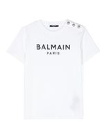 Balmain Kids t-shirt à logo imprimé - Blanc - thumbnail