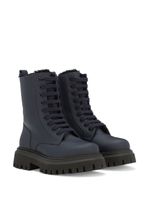 Dolce & Gabbana Kids bottines à doublure en fourrure artificielle - Noir