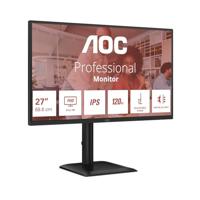 AOC 27E4U 24 inch FHD-monitor, 120Hz, IPS, 1ms MPRT, adaptieve synchronisatie, HDR-modus, hoogteverstelling (1920x1080, HDMI 1x 1.4, DP 1x 1.2, USB-hub) zwart