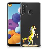 Samsung Galaxy A21 Telefoonhoesje met Naam Horse Color - thumbnail