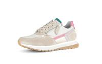Gabor Low-Top sneakers voor dames, lage schoenen, comfortabele extra breedte (H), Argent Oasi Pink Combi 63, 41 EU Breed