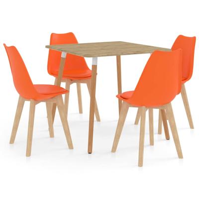 Vidaxl 5-delige Eethoek Oranje