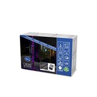 Konstsmide Micro LED-lichtketting met rood/blauwe kleurverandering, 40 kleurveranderende diodes, 24 V externe transformator, zwarte kabel - 3797-540