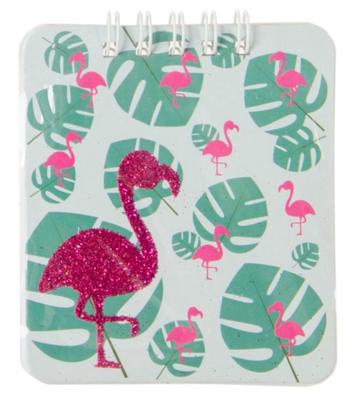 LG Imports notitieboekje flamingo groen/paars LG Imports notitieboekje flamingo groen/paars