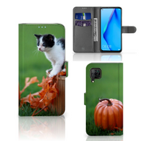 Huawei P40 Lite Telefoonhoesje met Pasjes Kitten