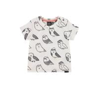 Babyface baby T-shirt met dierenprint wit