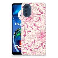 Motorola Moto E32/E32s TPU Case Pink Flowers - thumbnail