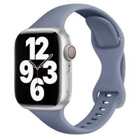 By Qubix - Sportbandje Slim Fit - Grijsblauw - Compatible met Apple Watch 38mm / 40mm / 41mm / 42mm - Compatible Apple watch bandjes