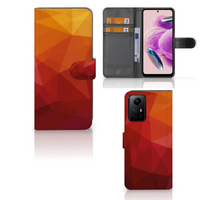 Book Case voor Xiaomi Redmi Note 12S Polygon Red