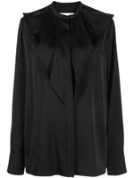 Jil Sander blouse volantée à manches longues - Noir - thumbnail