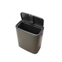 Brabantia Bo Touch Bin 60 l Rechthoekig Kunststof Zwart, Platina - thumbnail