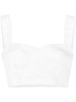 ERDEM haut-bustier en jacquard - Blanc