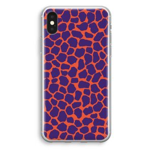 Purple Giraffe: iPhone X Transparant Hoesje