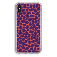 Purple Giraffe: iPhone X Transparant Hoesje