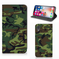 Apple iPhone Xr Hoesje met Magneet Army Dark