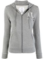 Armani Exchange hoodie à logo imprimé - Gris - thumbnail