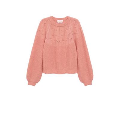 Mango gebreide trui pastelroze