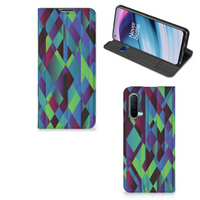 OnePlus Nord CE 5G Stand Case Abstract Green Blue - thumbnail