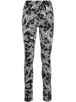 MSGM legging à imprimé graphique - Noir