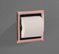 Saniclear Copper inbouw toiletrol houder zonder klep geborsteld koper