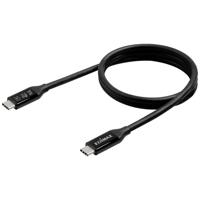 EDIMAX USB-kabel USB 4.0, Thunderbolt 3 USB-C stekker 1.00 m Zwart UC4-010TB V2 - thumbnail